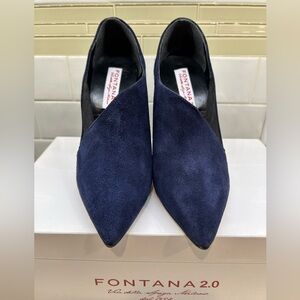 Fontana 2.0 Women's Elegant Navy Blue Suede Heels